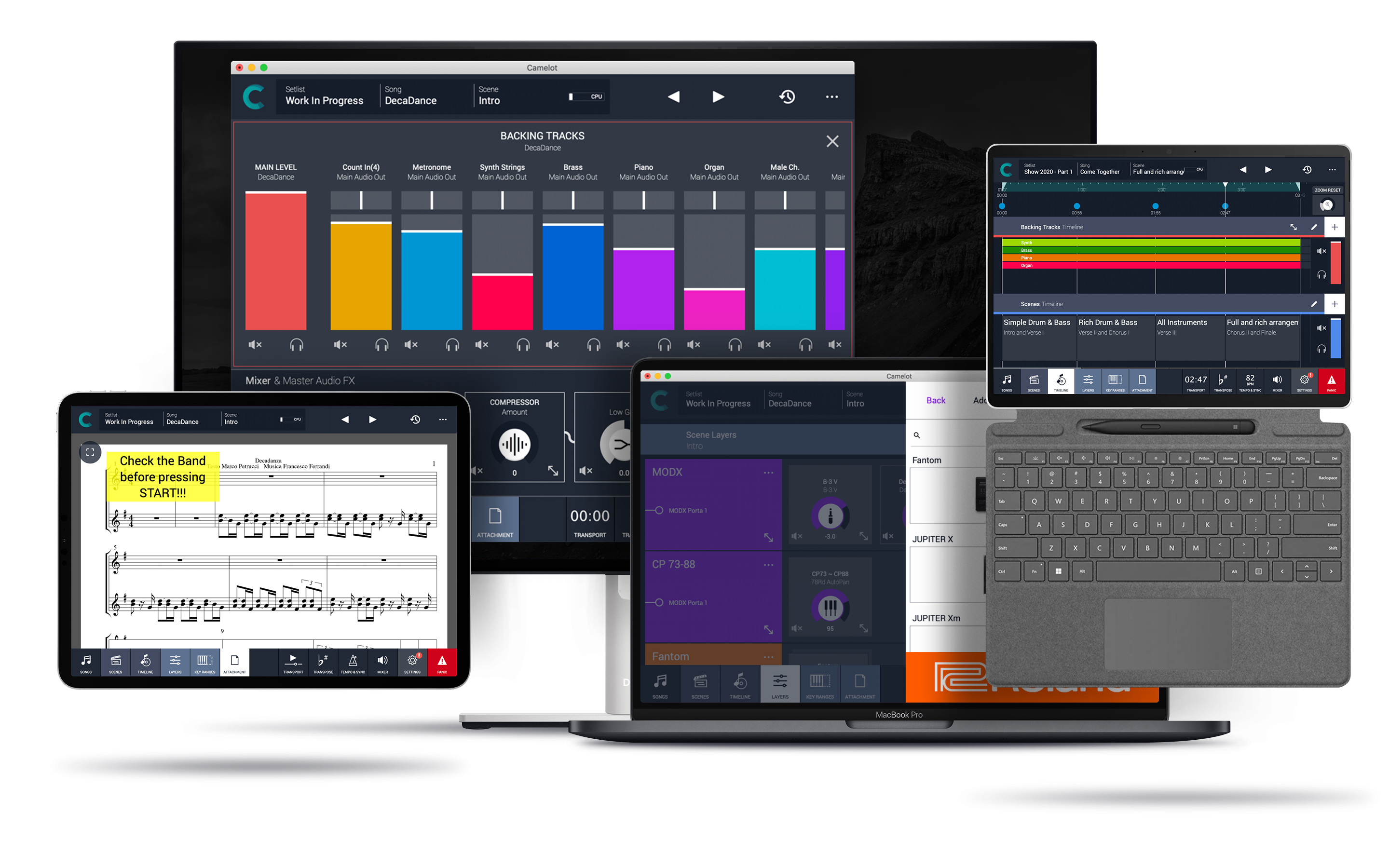 Array of screenshots.