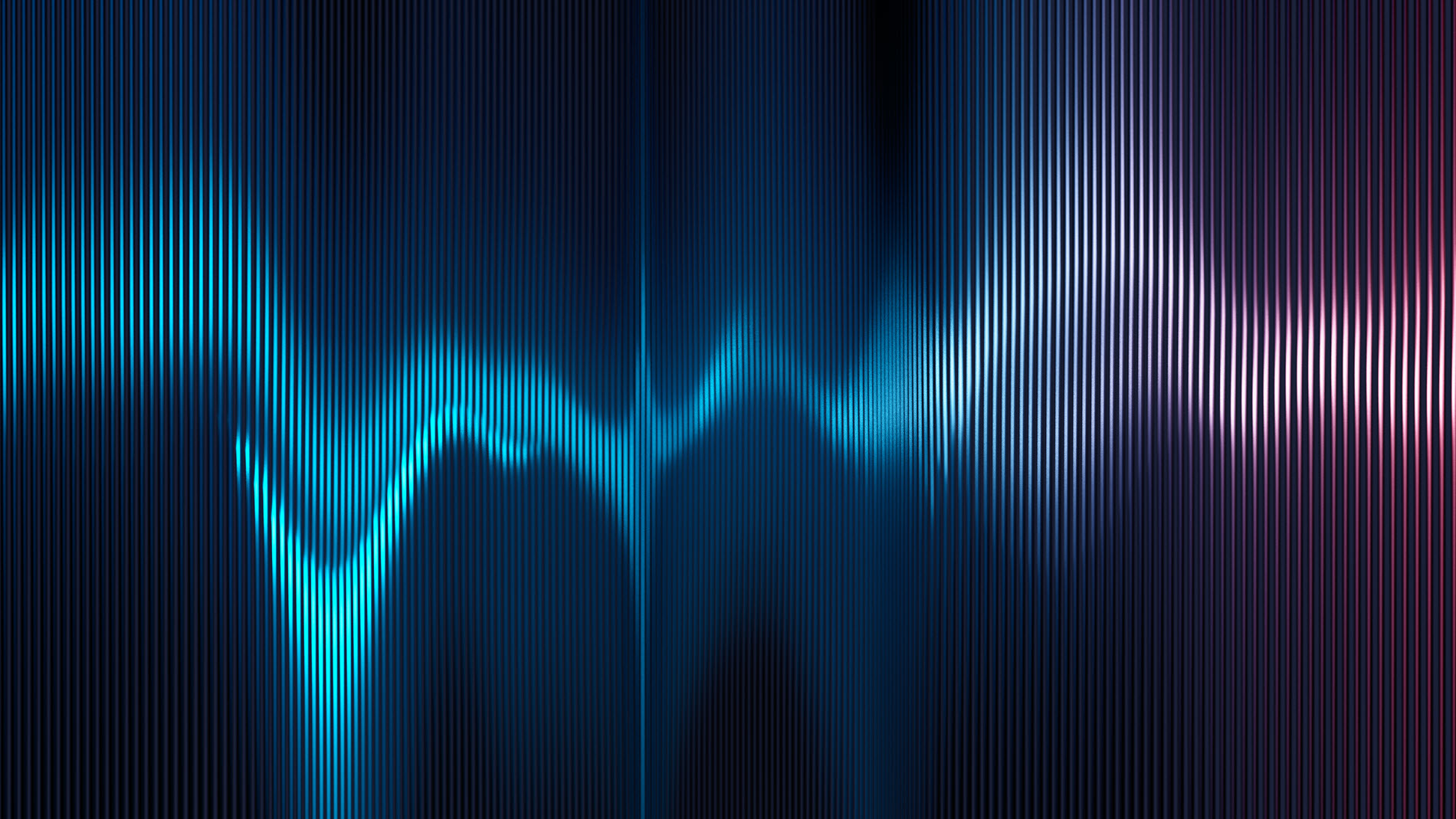 Sound waves on screen.